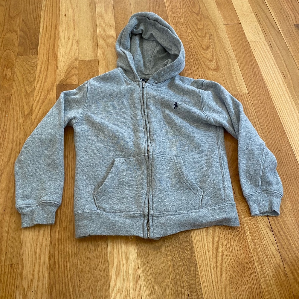 Polo Ralph Lauren boys gray hooded sweatshirt